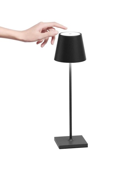 Zafferano Poldina Pro Tischlampe Dunkelgrau