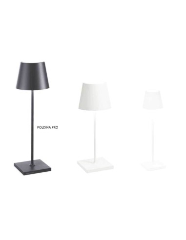 Zafferano Poldina Pro Tischlampe Dunkelgrau