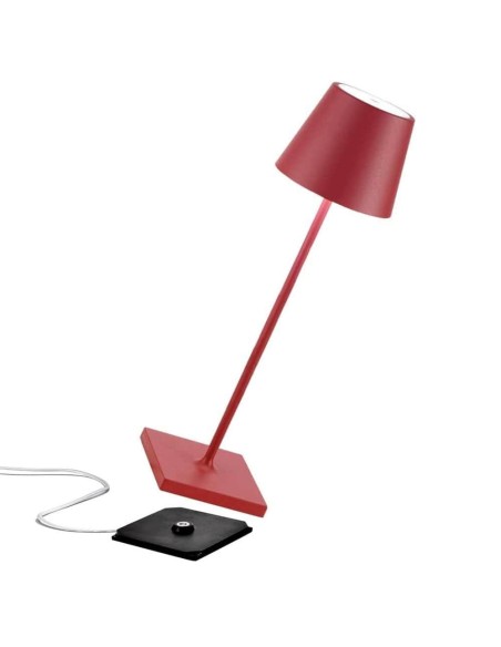 Poldina Pro Lampada da Tavolo LED Dimmerabile - Rosso