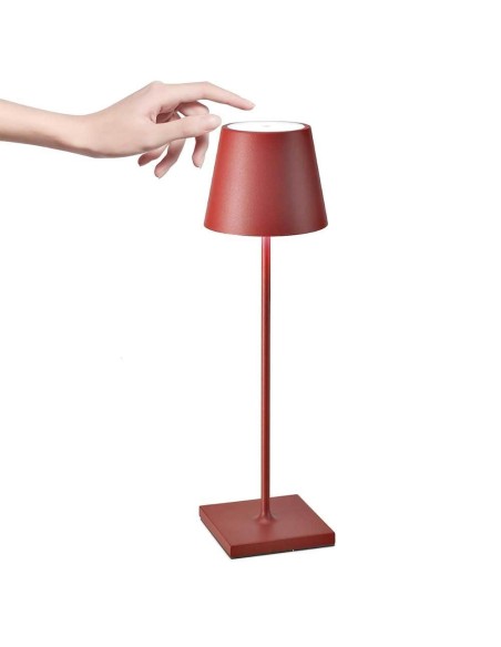 Poldina Pro Lampada da Tavolo LED Dimmerabile - Rosso