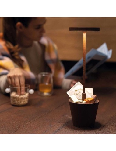 Zafferano Poldina Reverso Tischlampe Weiß