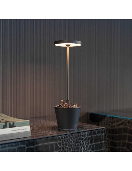 Zafferano Poldina Reverso Tischlampe Salbeigrün