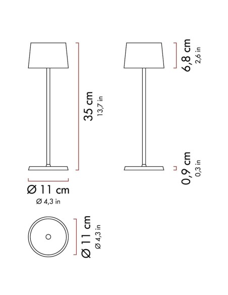 Zafferano Olivia Pro Table Lamp White