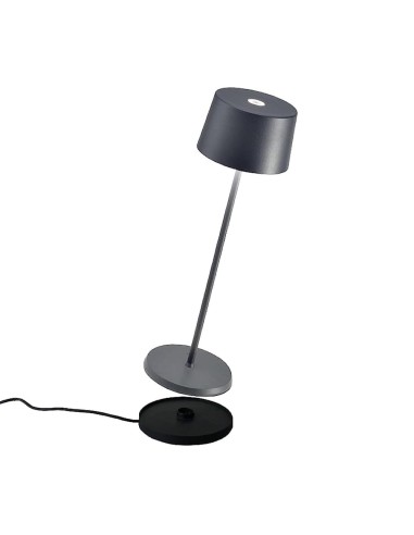 Zafferano Olivia Pro Tischlampe Dunkelgrau