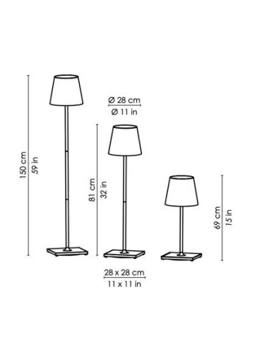 Poldina Pro XXL Lampada da Terra / Tavolo LED...