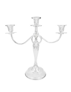 Candelabro Tre Fiamme Intreccio in Argento 925 