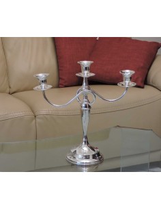 925 Sterling Silver Three Crossed Armed Candelabra  2
