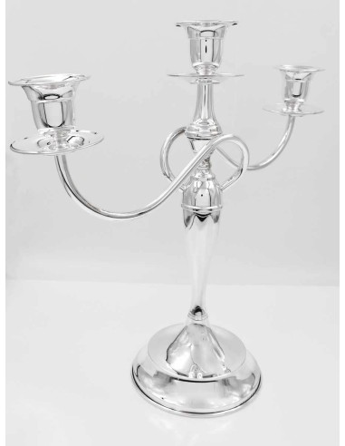 Kandelaber aus 925er Sterlingsilber mit Drei...
