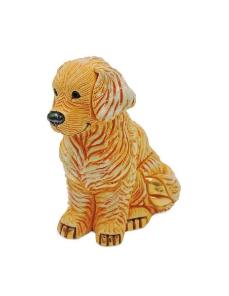Golden Retriever Scultura in Ceramica De Rosa Rinconada