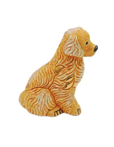 Golden Retriever Scultura in Ceramica De Rosa...