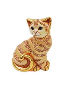 Gatto Rosso Scultura in Ceramica De Rosa Rinconada 2