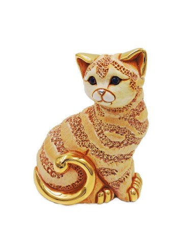 Ginger Cat Ceramic Sculpture De Rosa Rinconada