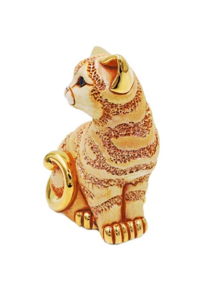Ginger Cat Ceramic Sculpture De Rosa Rinconada