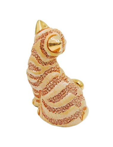 Ginger Cat Ceramic Sculpture De Rosa Rinconada
