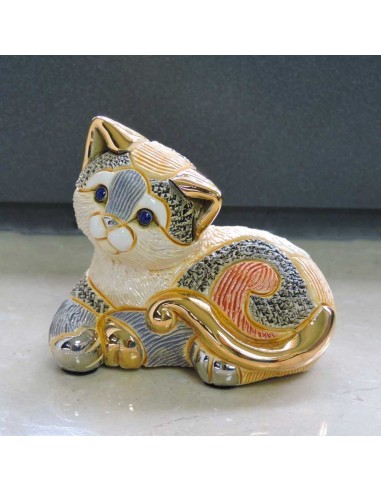 Calico-Kätzchen Keramikskulptur De Rosa Rinconada 