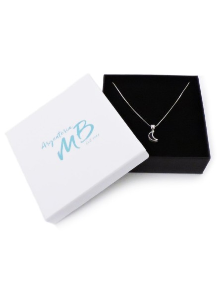 Bracciale Catena Donna in Argento 925 Rodiato con Ciondolo Doppio Cuore