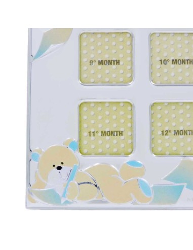 Multi Photo Frame Teddy Bear 12 Months with...
