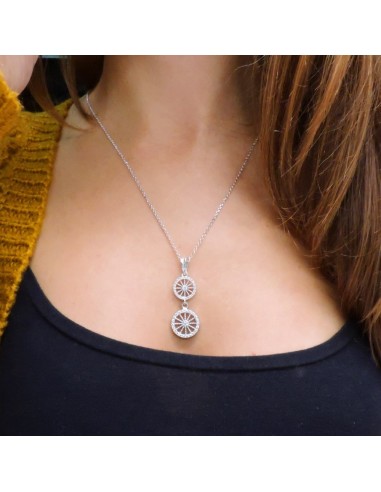 Collana in Argento 925 con Pendenti Ruote...
