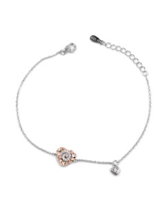 Bracciale Cuore con Spirale in argento 925 e zirconi bianchi