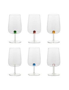 Zafferano Bilia Set mit 6 Weingläsern aus Borosilikatglas