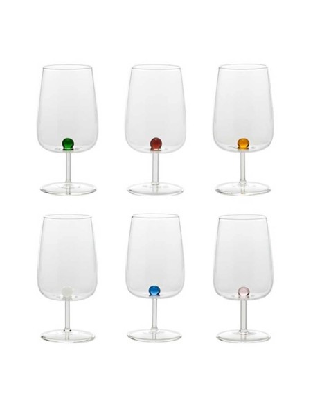 Zafferano Bilia Set mit 6 Weingläsern aus Borosilikatglas