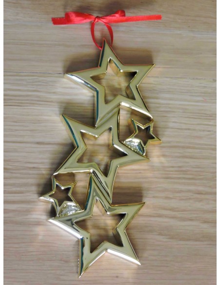 Decorazione Natalizia Stelle Oro per Porta di Ingresso 