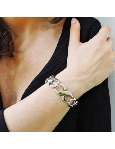 Polished and Hammered 925 Sterling Silver...