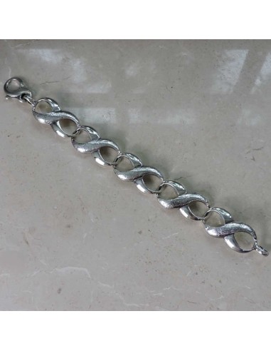 Bracciale Catena Infinito in Argento Lucido e...