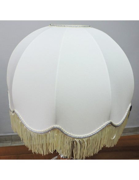Silver Abat Jour Lamp with Dome Lampshade 