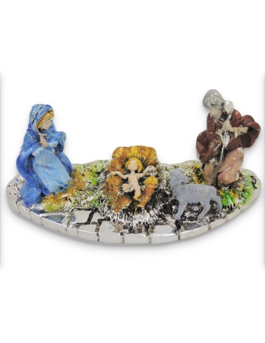 Nativity Scene Enamelled Sculpture 