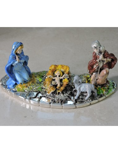 Presepe in Laminato Argento Smaltato