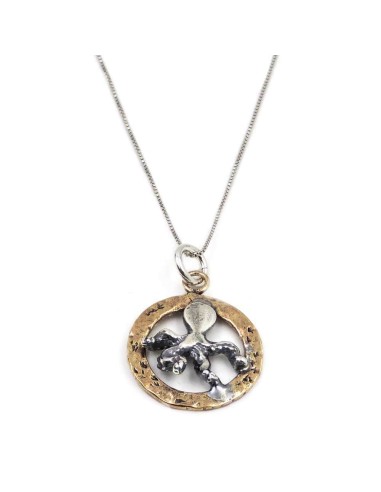 Sterling Silver Octopus Necklace 