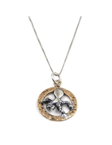 Sterling Silver Octopus Necklace 