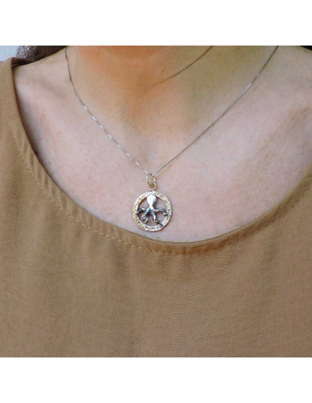 Sterling Silver Octopus Necklace 