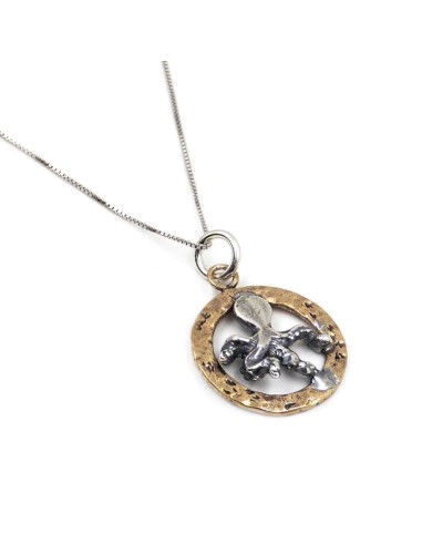 Sterling Silver Octopus Necklace 