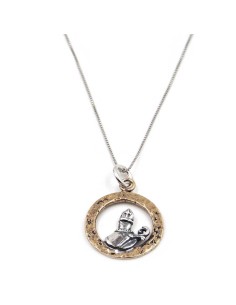 Collana con Ciondolo Tondo San Gennaro in Argento 