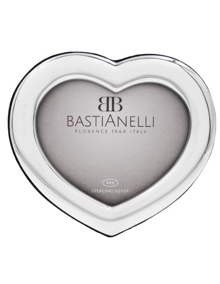 925 Sterling Silver Heart Shaped Picture Frame 2,36x3,5
