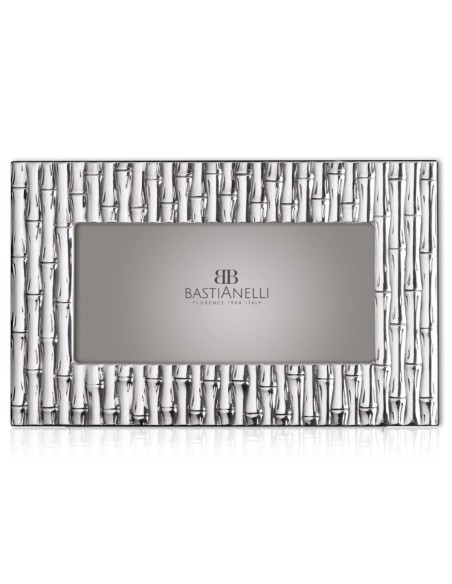 925er Sterlingsilber Fotohalter 27x13 cm Bambusrohren