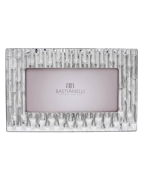 925er Sterlingsilber Fotohalter 27x13 cm Bambusrohren