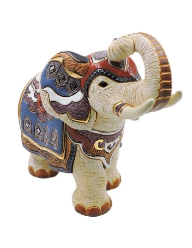 Elefante Indiano Scultura in Ceramica Artistica Edizione Limitata