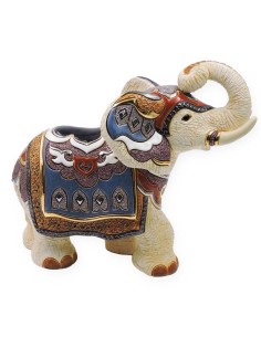 Weißer Indischer Elefant Keramikskulptur Limitierte Auflage 2
