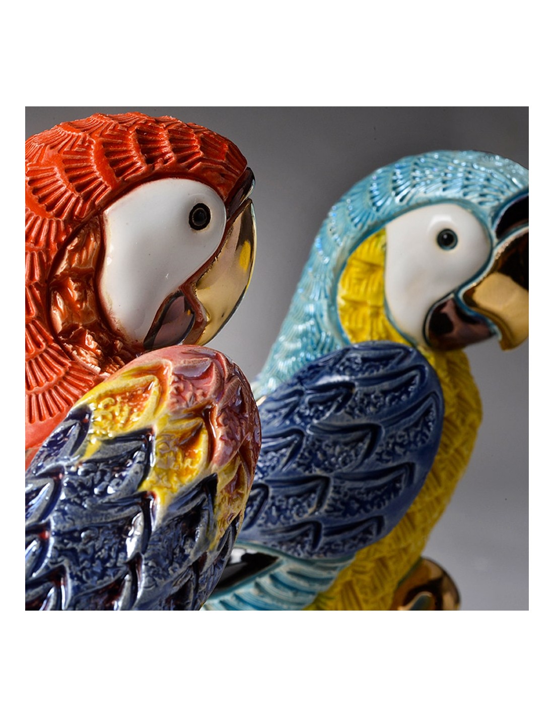 Figurina Decorativa Pappagallo Ara Blu, Modello Realistico In Plastica 17cm, Per Giardino, Casa O Terrario
