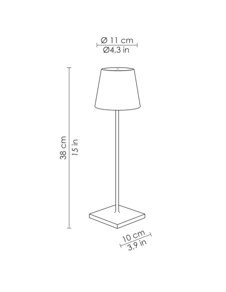Poldina Pro Lampada da Tavolo LED Dimmerabile - Argento