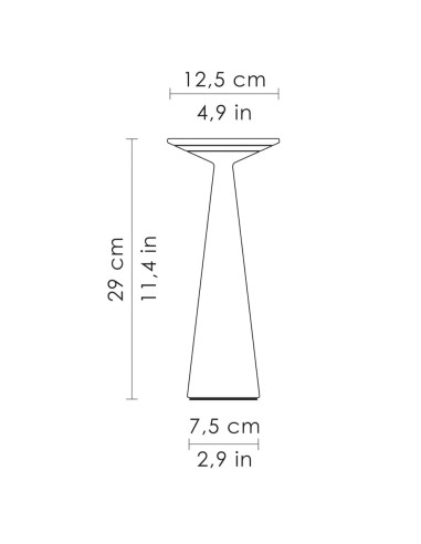 Zafferano Dama Pro Tischlampe Schwarz