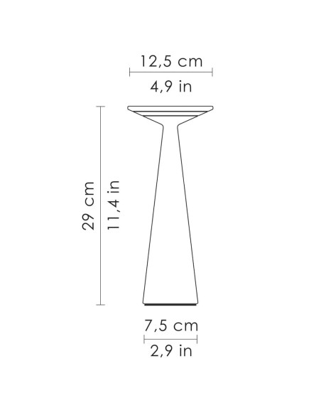 Dama Pro Lampada da Tavolo LED Dimmerabile - Nero