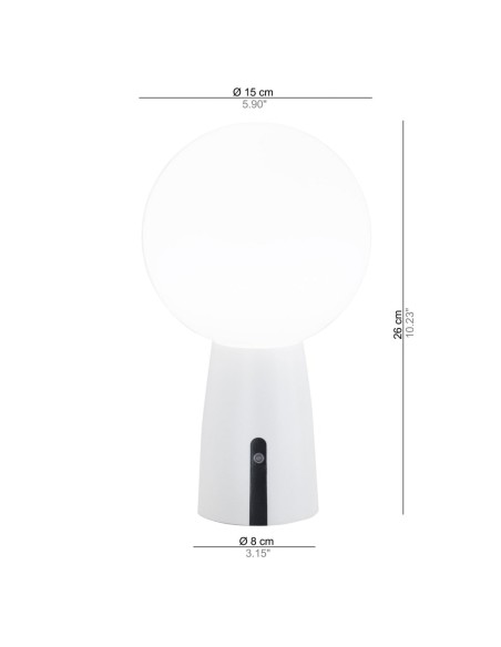 Olimpia Pro Lampada da Tavolo LED Dimmerabile - Bianco