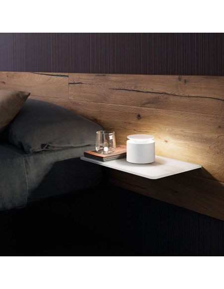Zafferano Push-Up Lampada da Tavolo LED Dimmerabile - Bianco
