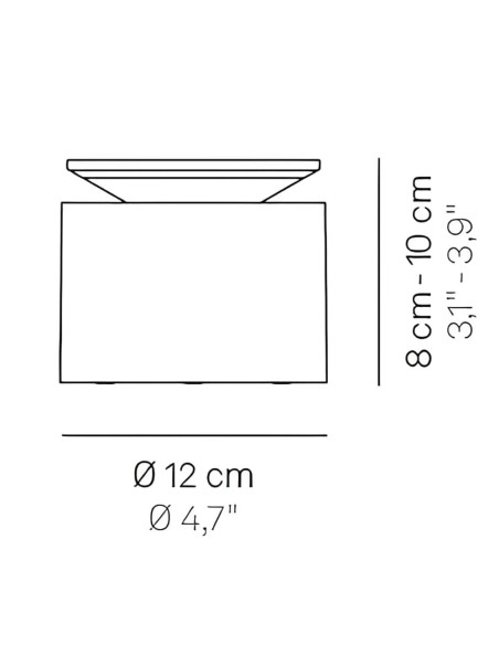 Zafferano Push-Up Lampada da Tavolo LED Dimmerabile - Grigio Scuro