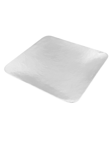 Hammered Massive Sterling Silver Square Centerpiece 