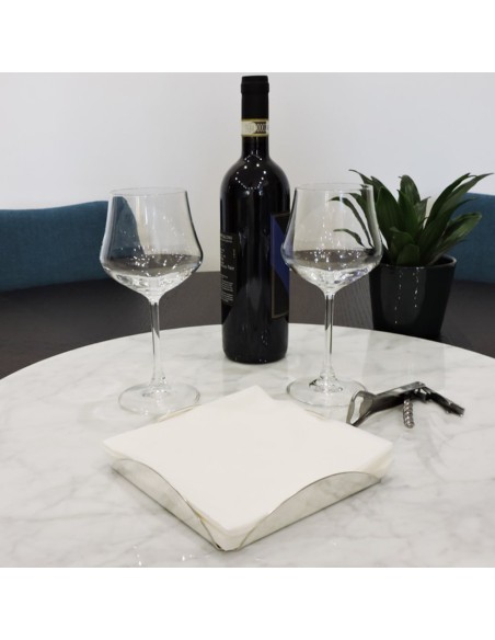 Hammered Sterling Silver Square Napkin Holder